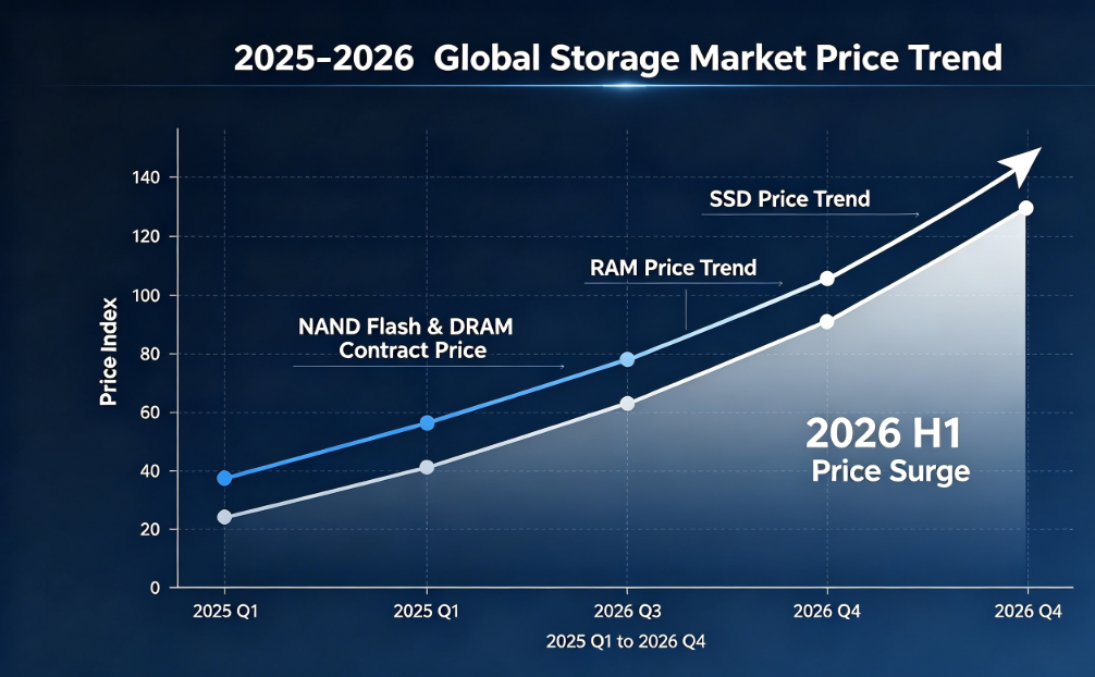 2026 H1 Global Storage Market Prisanalys: SSD & RAM-prisstegring, leveranstäthet och GUDGA stabil leveransstrategi