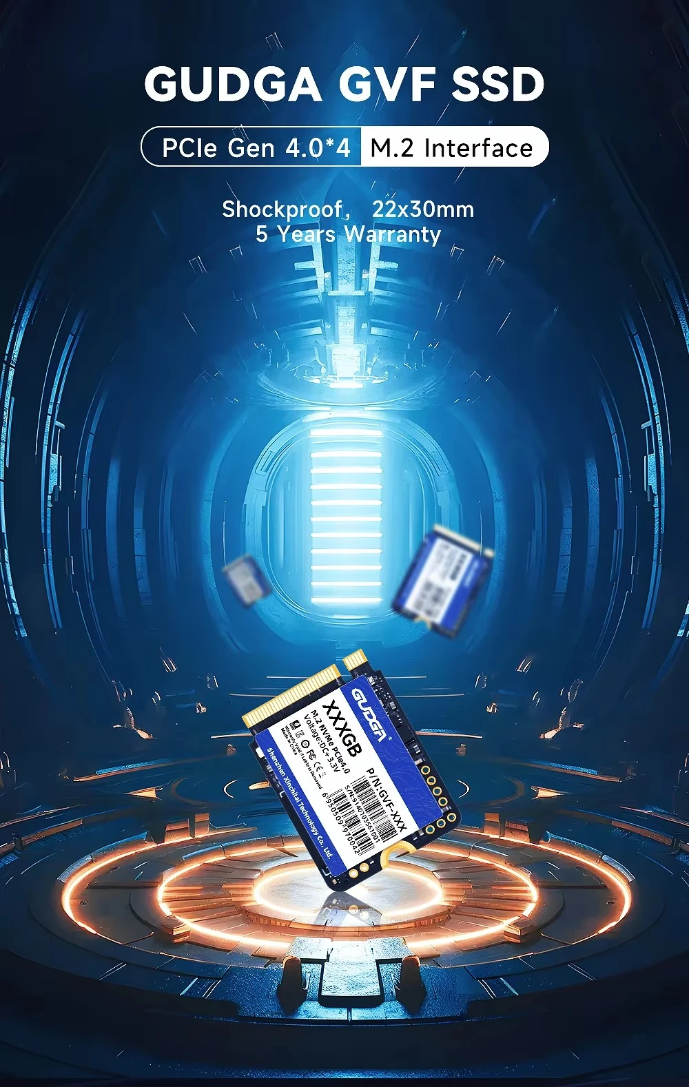 2230 Form Factor PCIE Gen4 SSD Up to 5000MB/s